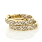 0.68 Cts. 14K Yellow Gold Inside Out Diamond Hoop Earrings